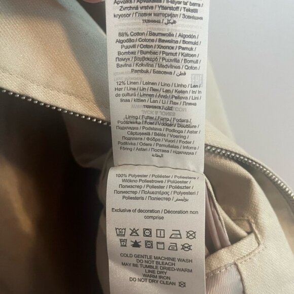 Jack and Jones Premium linencotton full zip bomberjean style jacket medium - Picture 7 of 9